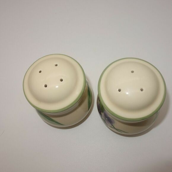 Pfaltzgraff Garden Party Impressions Salt and Pepper Shakers Cherries Flowers - Picture 4 of 5